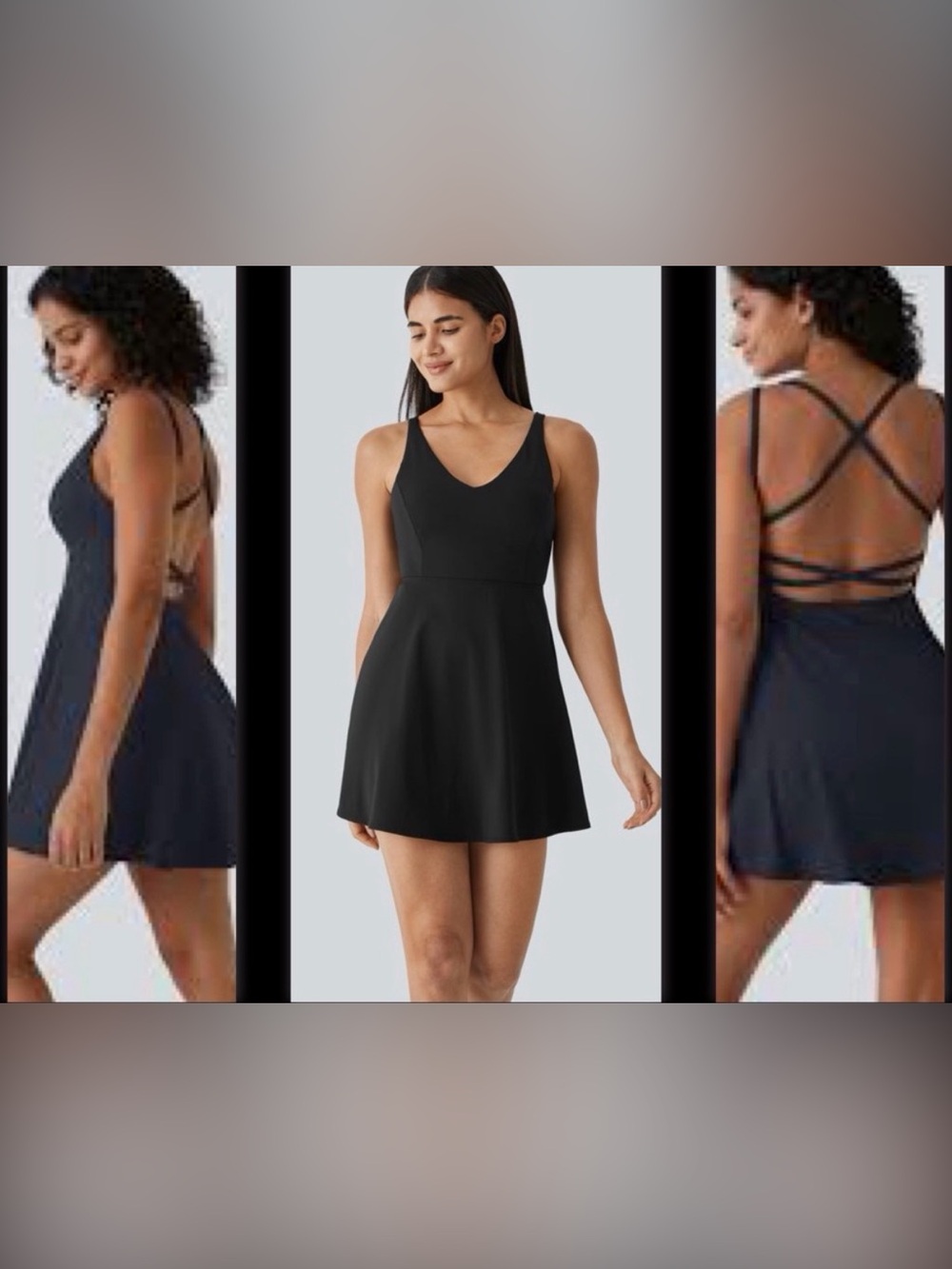 Halara Backless Crisscross Lace Up 2in1 Ballet Dance Tennis Pickleball Dress M